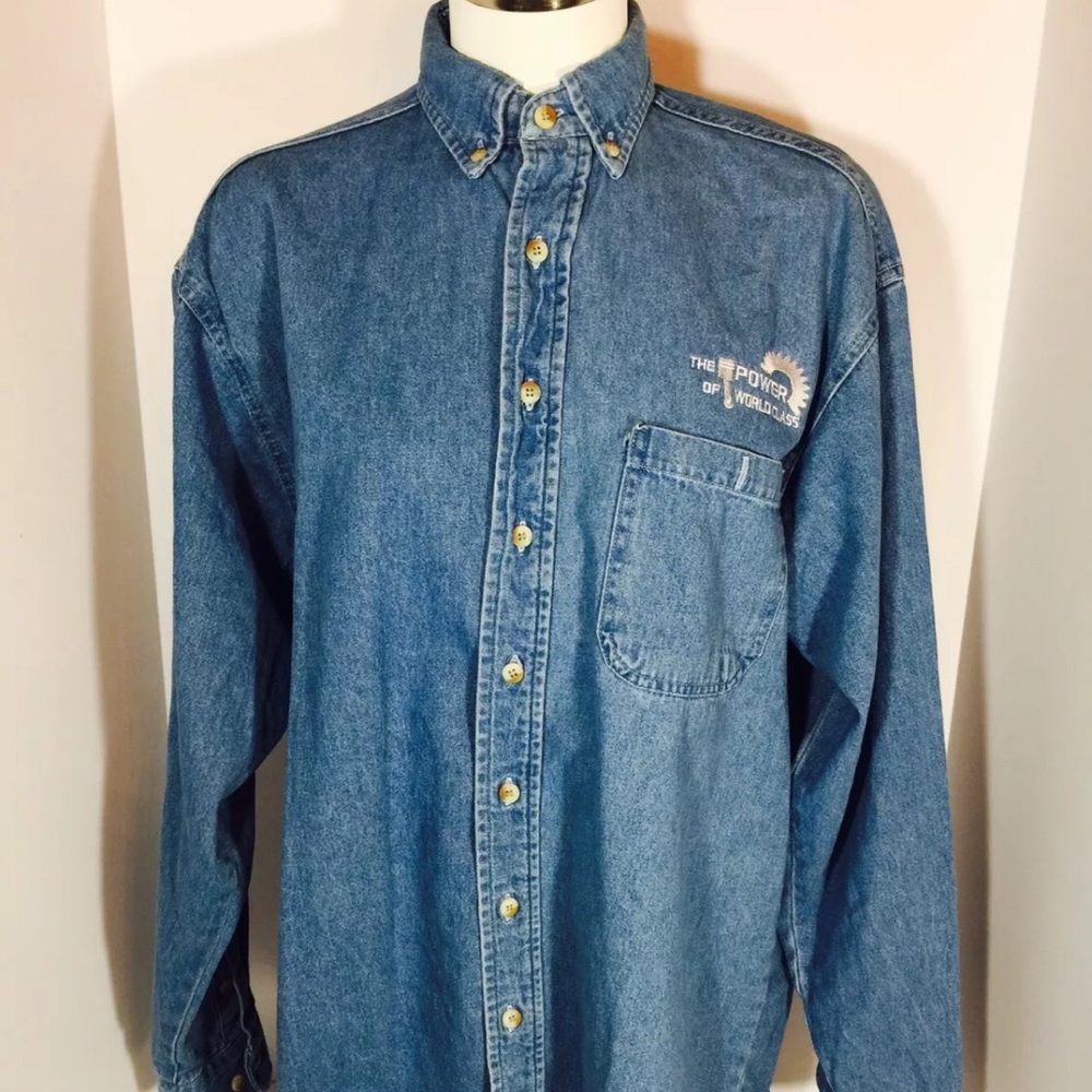 Union Line Graybear Long Sleeve Denim Shirt